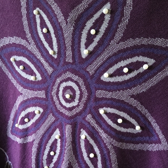 Pinklicious Purple Poncho with Fringe - Picture 6 of 16